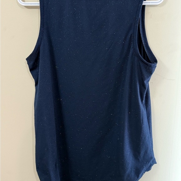 Blue V-Neck Tank Top with Relaxed Fit - Picture 3 of 6